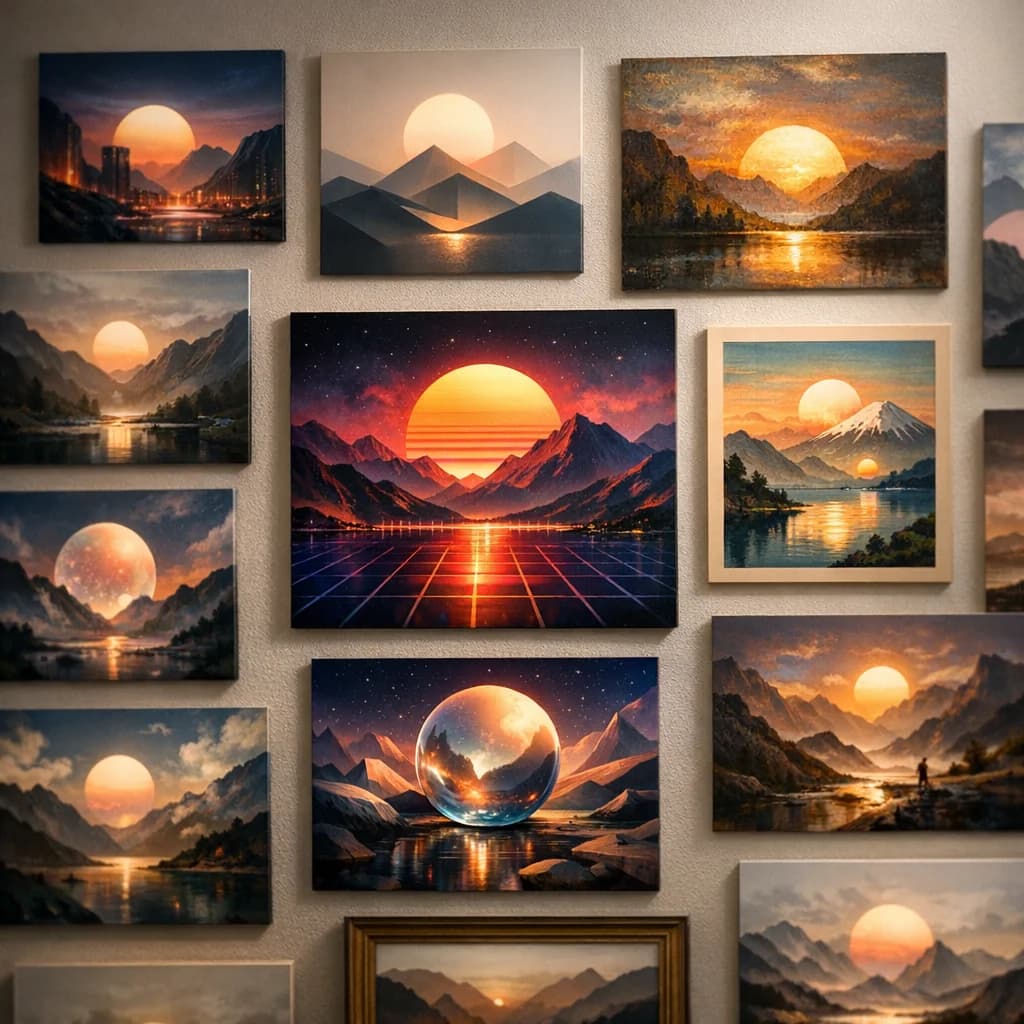 One prompt rendered by many AI models