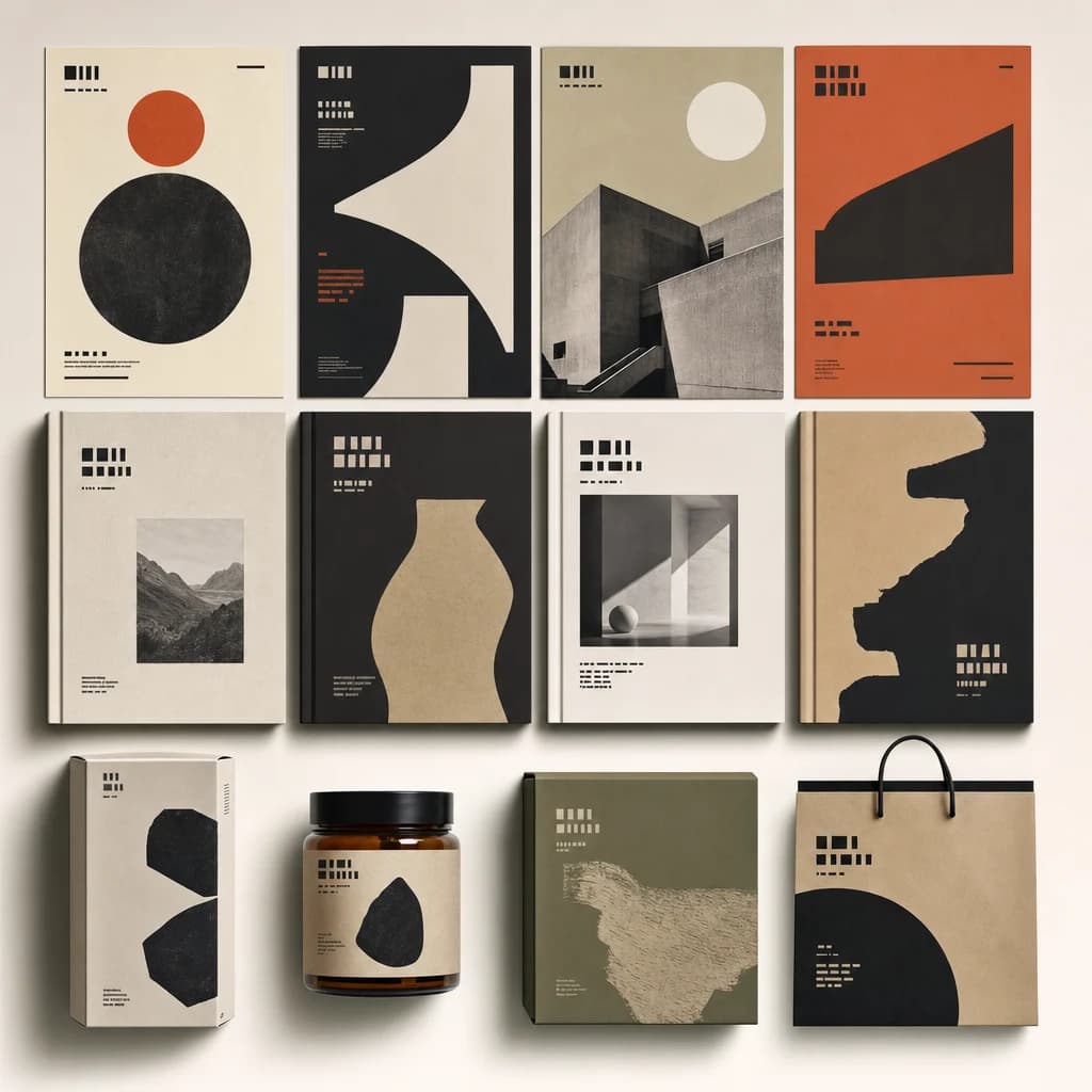 AI-generated design assets with accurate text integrated into the artwork
