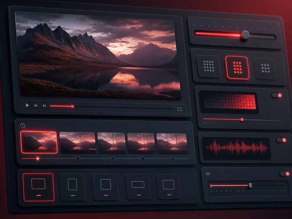Video generation settings panel for duration and resolution