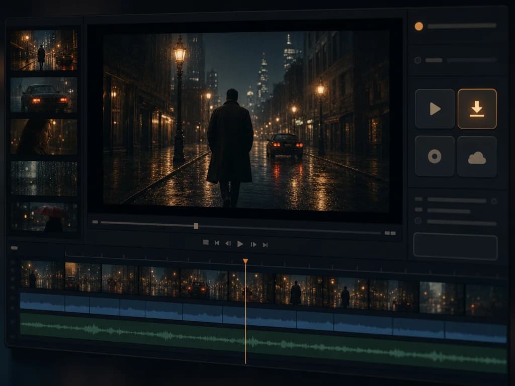 Finished cinematic AI video preview ready to export