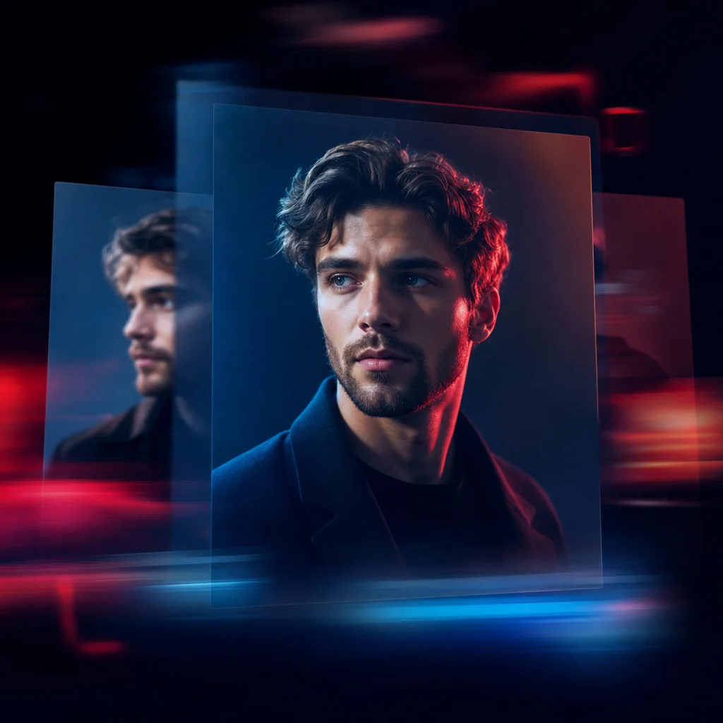 Reference image transforming into a cinematic AI video frame