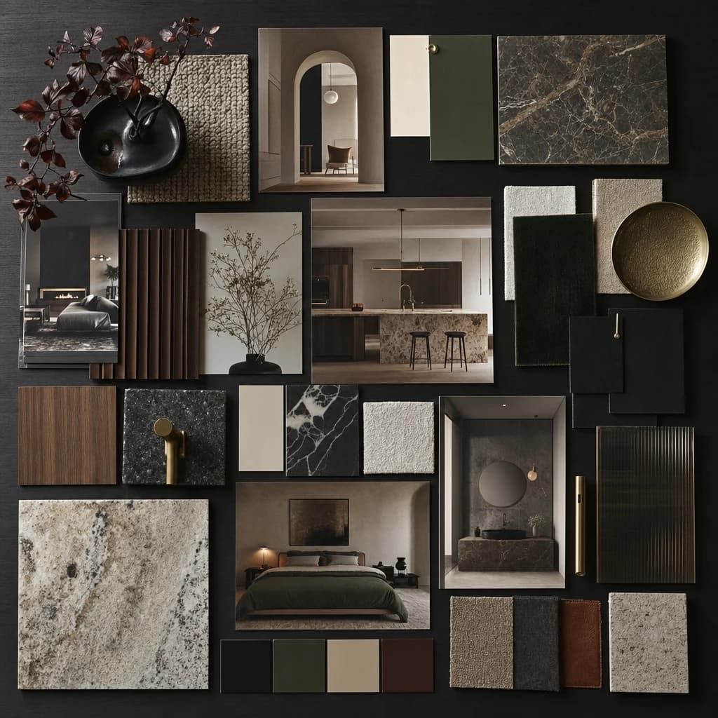AI moodboard of references shaping a cohesive image series