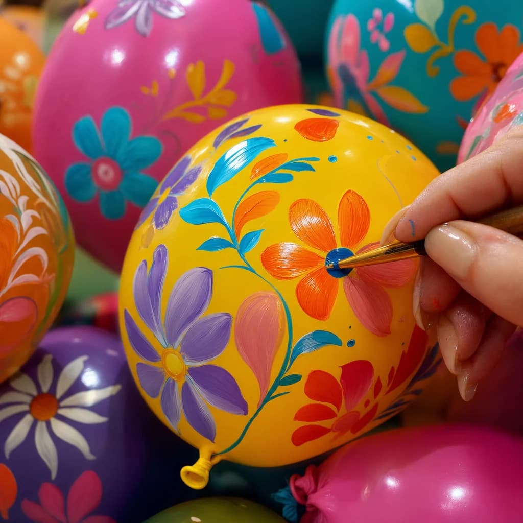 Detailed colorful balloon macro representing 4K image quality