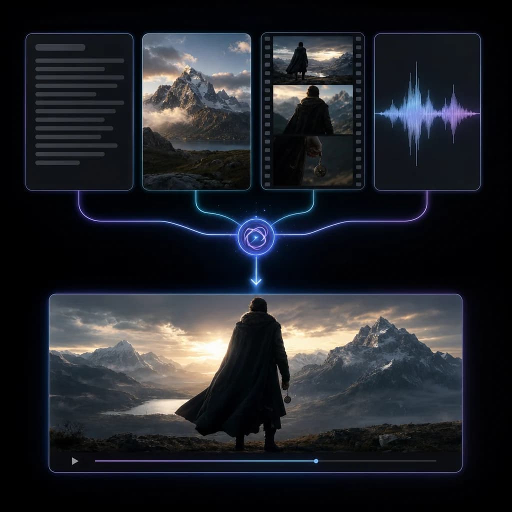 4-modal unified workflow with sound